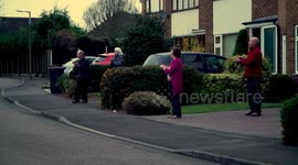 UK street claps for NHS in social distancing street party