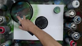 Horse at the edge - SPRAY PAINT ART - how to spray paint - speed art