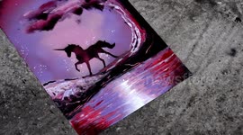 This galaxy-inspired unicorn art from Serbia is out of this world
