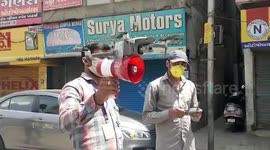 Drone intones 'you must stay home', police personnel enforce stringent lockdown measures in western India