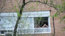 Madrid community claps in support of country's fight against COVID-19