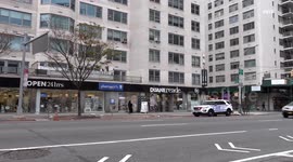 NYPD guard TOILET PAPER at New York City pharmacy as coronavirus panic buying