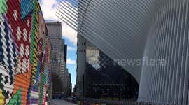 Deserted World Trade Center during Coronavirus Pandemic ( COVID-19 )