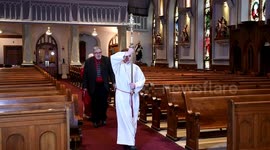 Pennsylvania pastor leads Good Friday service to an EMPTY church during coronavirus lockdown