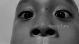Children's facial expressions call for staying home during Covid-19 (Corona virus)