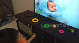 Toddler 'imagination in a baby spa' amid quarantine
