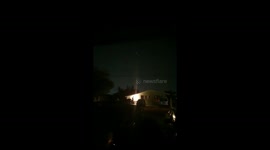 different colors off lightening flashing  and Thunder