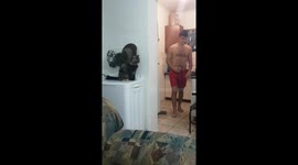 Cat giving her owner a big high 5!