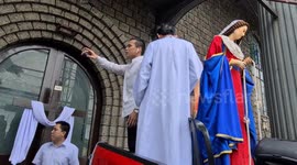 Cathedral in the Philippines holds Easter service despite national lockdown