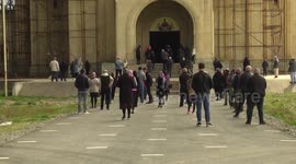 Georgian Orthodox Christians hold Palm Sunday service despite government warnings on coronavirus
