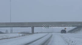 Easter snow storm hits South Dakota Interstate dumping five inches of snow
