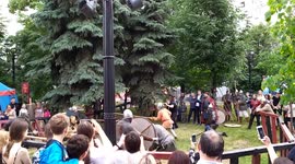 Moscow Gladiator Fight Street Festival REal fun
