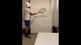 Fan completes Federer's volley challenge during quarantine