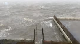 Coastal storm with high winds, New Jersey Shore
