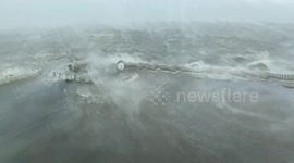 Coastal storm with high winds, New Jersey Shore