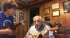 Never too late! 94-year-old Memphis grandpa learns to play the ukulele with daughter during quarantine