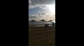 Lovers Beach On Qarun Lake Egypt