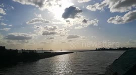 Qarun Lake Mixed Sunset With Sky
