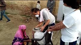 Tea bread distribution to poor people during lock down