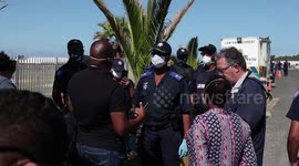 Opposition party and media blocked from entering COVID-19 homeless site in Cape Town