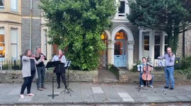 Neighbours in Cardiff form orchestra to play music as a tribute to NHS workers during coronavirus pandemic