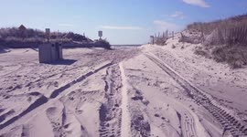 Drone captures waves over the Hamptons in New York