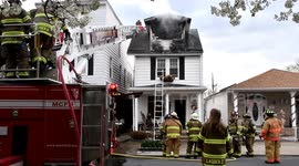 Fire service out in force to extinguish Pennsylvania house fire