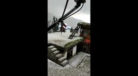 Hailstorm and strong winds damage fruit trees in northern India