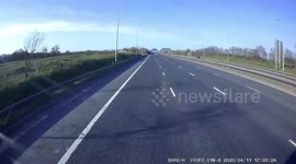 Trio of sports cars appear to have drag race on UK motorway during coronavirus lockdown