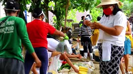 Government organized mobile market visit residential communities during the lock down due to Covid 19 virus outbreak.