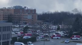 Canada Post workers stage parade at Quebec hospital to show support for health-care workers