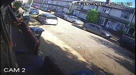 Knife Man's revenge. Plastic windows gangster. Birmingham Handsworth UK
