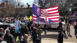 'Liberate Minnesota' rally as protestors gather demanding that country reopen despite staggering death totals
