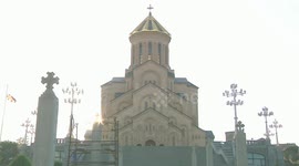 Orthodox church in Georgia marks Easter despite coronavirus pandemic