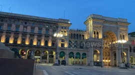 Saturday evening in central Milan, Italy