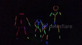 UK family has lockdown glowstick dance party
