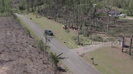 Video shows damage caused by tornado in Upson County, Georgia