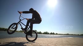 Extreme Bike Wheelie in Slowmo trick / Action - Fun - Extreme Sports