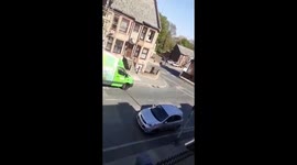 Police chase van in dramatic pursuit on empty London street during coronavirus lockdown