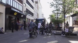 Residents of Dusseldorf seen shopping as Germany eases lockdown restrictions