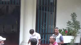Sanitation workers spray public places with COVID-19 disinfectants in Sri Lanka