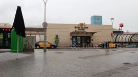 Barcelona's main coach station deserted during lockdown