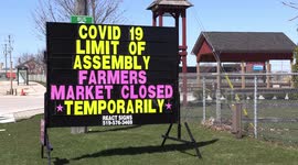 COVID 19 laws against unlawful assembly forces huge farmers market in St Jacobs Ontario Canada to close for now