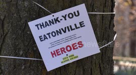 Messages of thanks for the staff at Toronto's Eatonville care centre for seniors after a total of 33 people have died from COVID 19 coronavirus