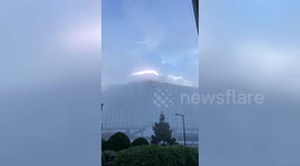 Beautiful fire rainbow illumiates the sky above Malaysia