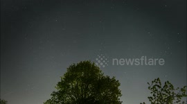 Timelapse of Starlink satellites over north west London, 21 April 2020