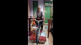 Malaysian veteran builds static bike from scraps during quarantine