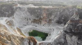 Limestone quarry dubbed the 'Chonburi Grand Canyon' becomes unusual tourist attraction in Thailand
