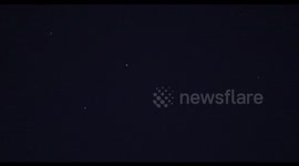 SpaceX Starlink satellites passes over the UK