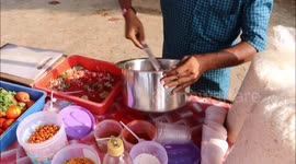 Making Of Indian Street Food Charmuri (Spicy Bhel)